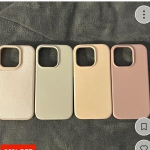 Minimalist Phone Case Set - Cream, Tan, Pink